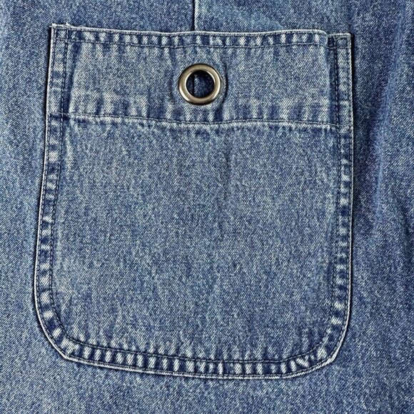 CJ Banks Shorts Womens 18W Blue Flat Front High Rise Cotton Pockets Medium Denim - Picture 13 of 16